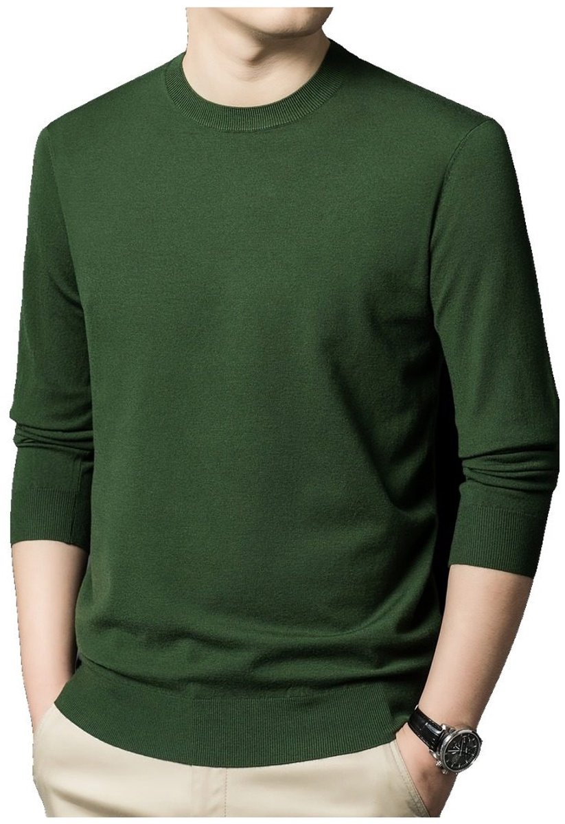 Currero Sweater Heren Sweaters Sweatshirt Hoodie Warme Trui Pullover Jumper Crewneck Vest Donkergroen