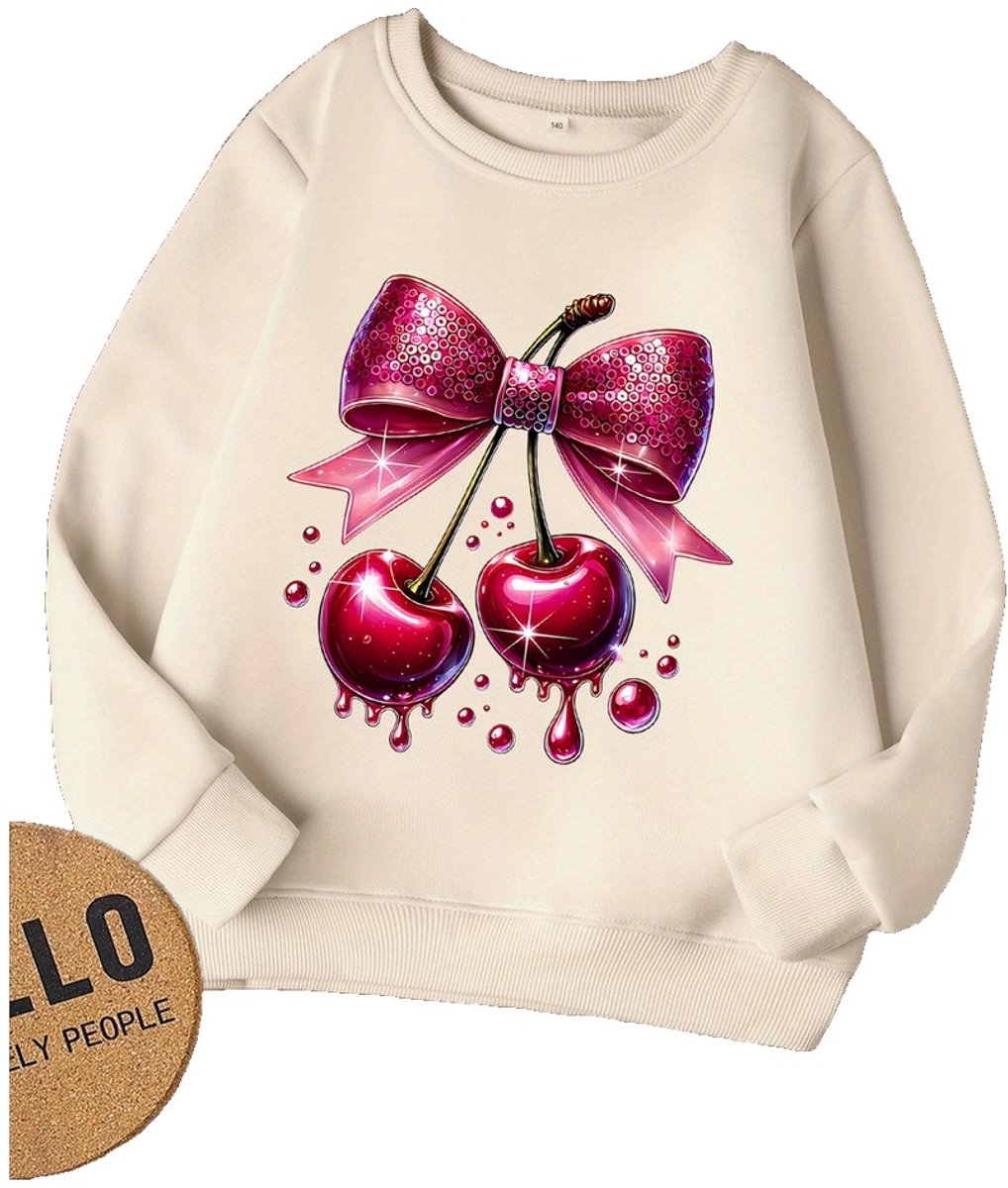 Currero Sweater Meisjes Sweaters Sweatshirt Hoodie Warme Trui Pullover Jumper Crewneck Vest 7-8 Jaar Beige