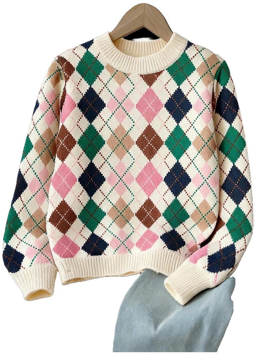 Currero Sweater Meisjes Sweaters Sweatshirt Hoodie Warme Trui Pullover Jumper Crewneck Vest Meerkleurig 1-2 Jaar Multicolor