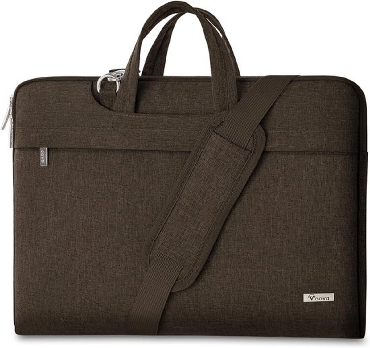 Laptoptas 15,6 inch Schoudertas Notebook Draagtas Lichtgewicht Bruin