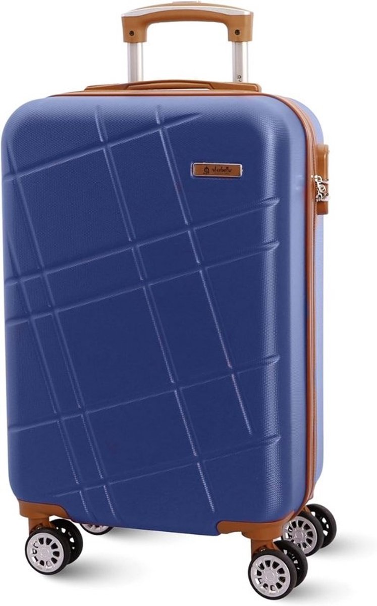 Robuuste Handkoffer 55x40x20 cm - Cabinekoffer met 4x 360° Wielen en Slot - Geschikt voor Ryanair