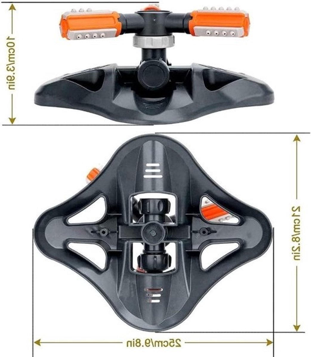 Automatische Sproeier - Gazon Besproeier - Planten Water Geven - 360 Graden Rotatie - 3 Armen - Groen
