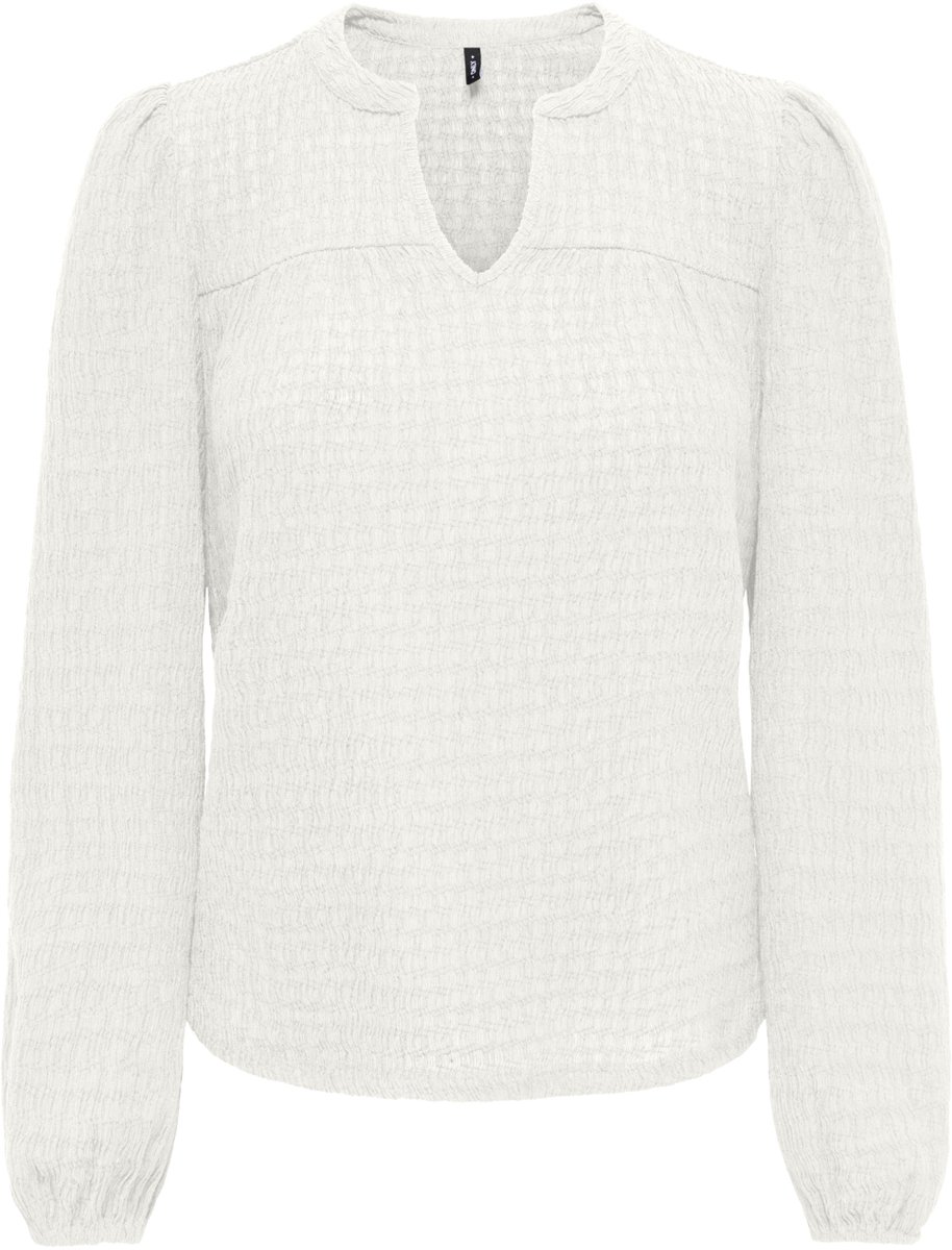 Only Nilla Gebreid Vest Dames Korte mouw Cloud Dancer Wit