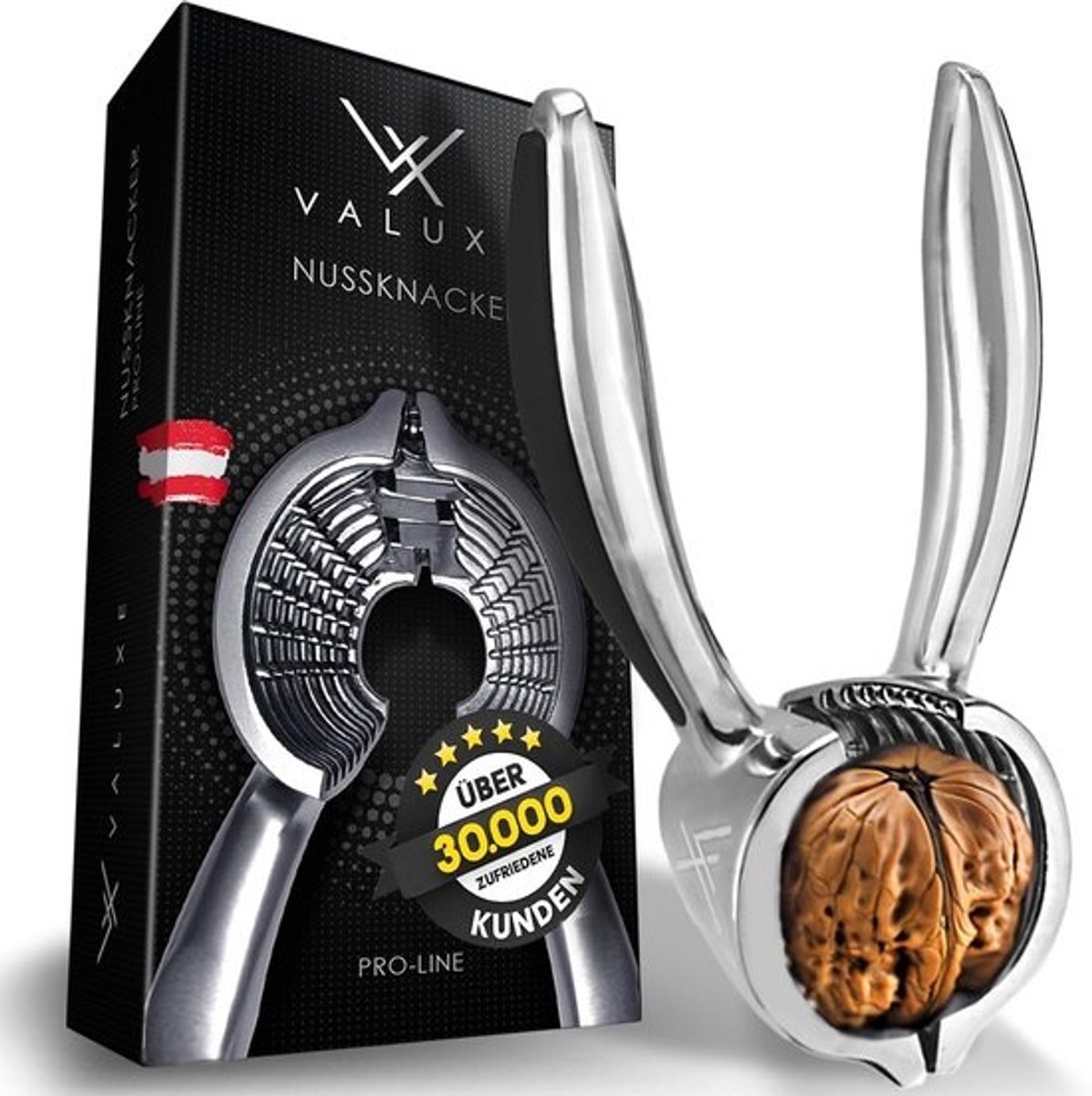 Professionele Notenkraker Pro met Antislipgrip - Robuuste Walnoot- en Hazelnootopener van Metaal