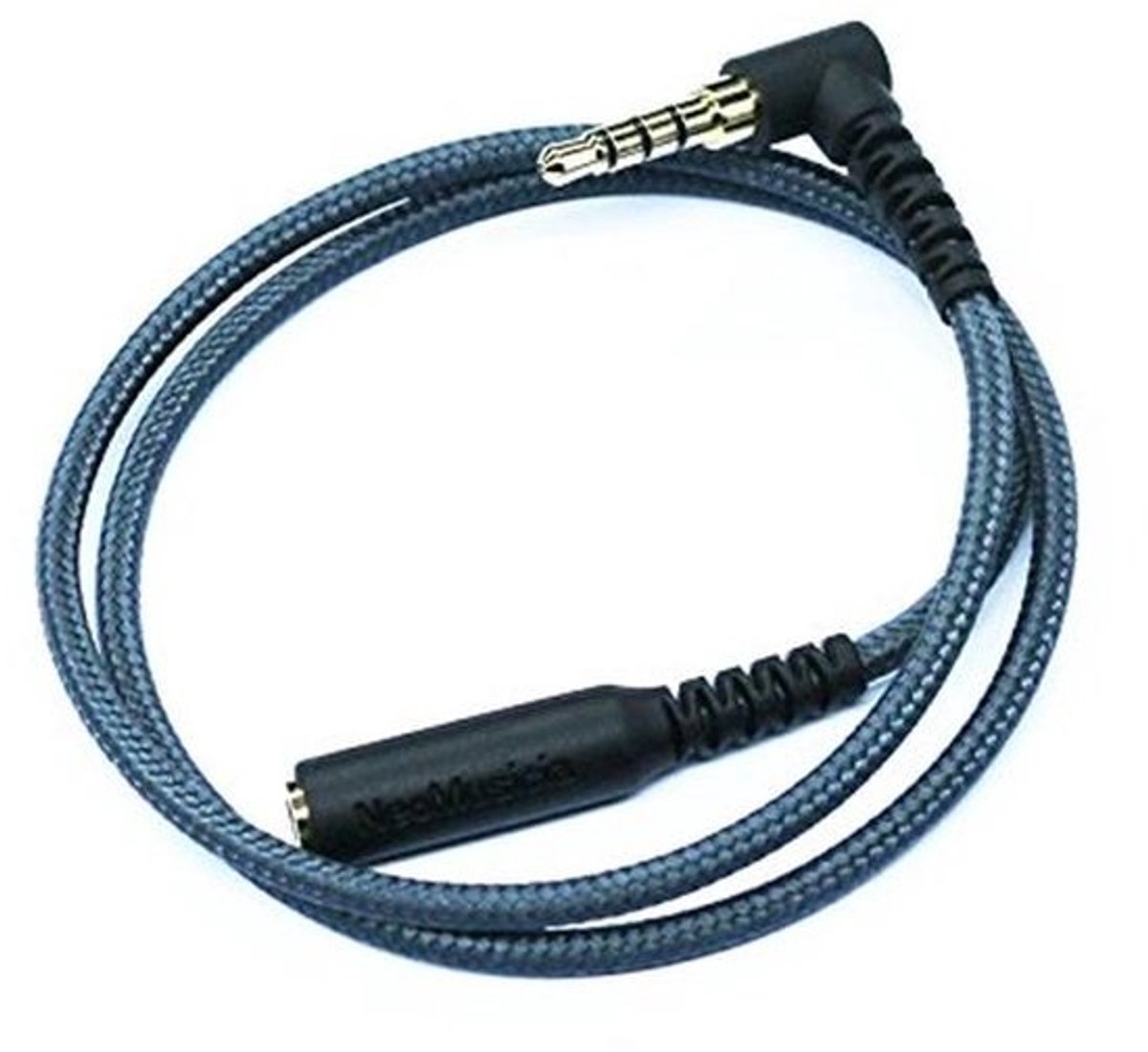 100cm 3.5mm Stereo Audio Hoofdtelefoon Verlengkabel Adapter met Haaks Ontwerp - Tangle-Free