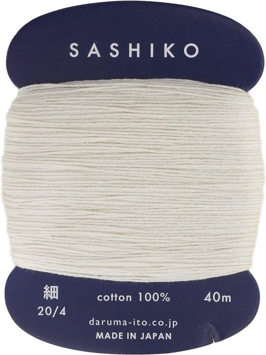 Sashiko Katoen Draad 40m Ivoor Dunne Borduur Draad