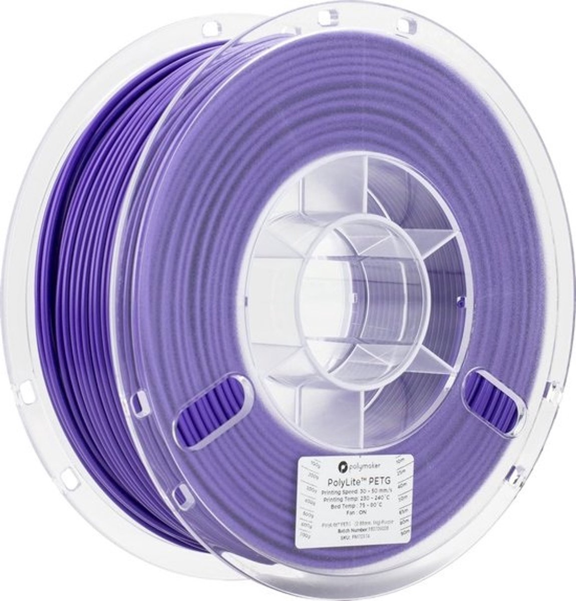 PETG filament 2.85 mm 1 kg - PolyLite violet - Hoge kwaliteit 3D-printmateriaal