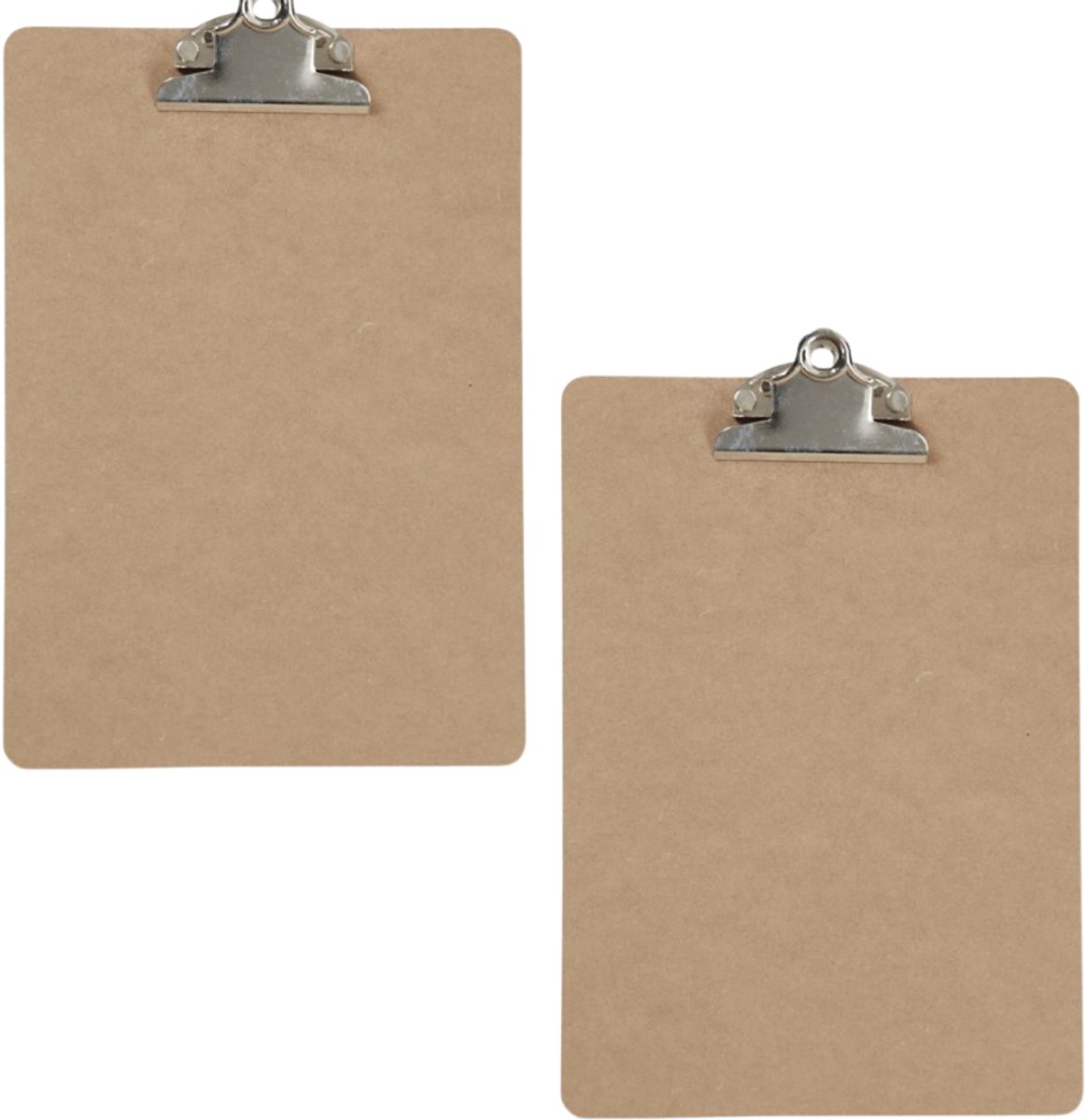 Klembord A5 | Houten Tekenbord & Schrijfbord | Sterke Metalen Klem | 19 x 27 cm | 2 Stuks
