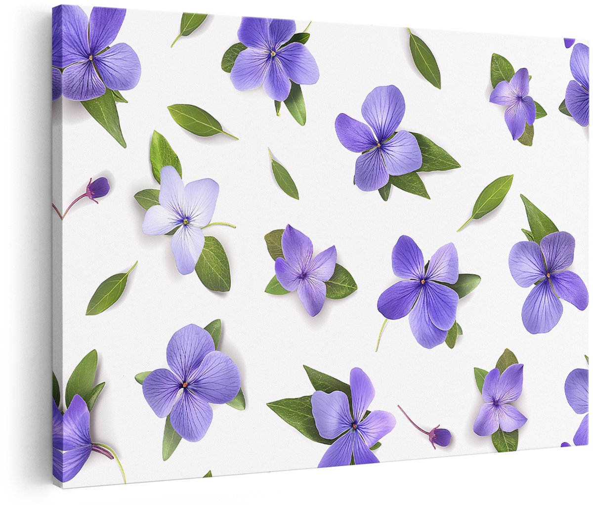 Artaza Canvas Schilderij Bloemen - 150x100 cm - Groot - Wanddecoratie Paarse Bloemen - Muurdecoratie Natuur - Decoratie Woonkamer - Paars