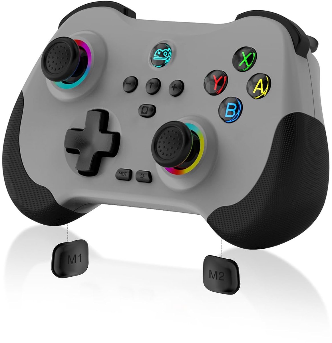 casalora® - Mobiele gamecontroller geschikt voor iPad/iPhone/tablet - Cloud Controller Remote Joystick geschikt voor iOS/Android - Draadloze Switch Controller - met macroknoppen - Hall-Rocker - Hall-Trigger -Grijs