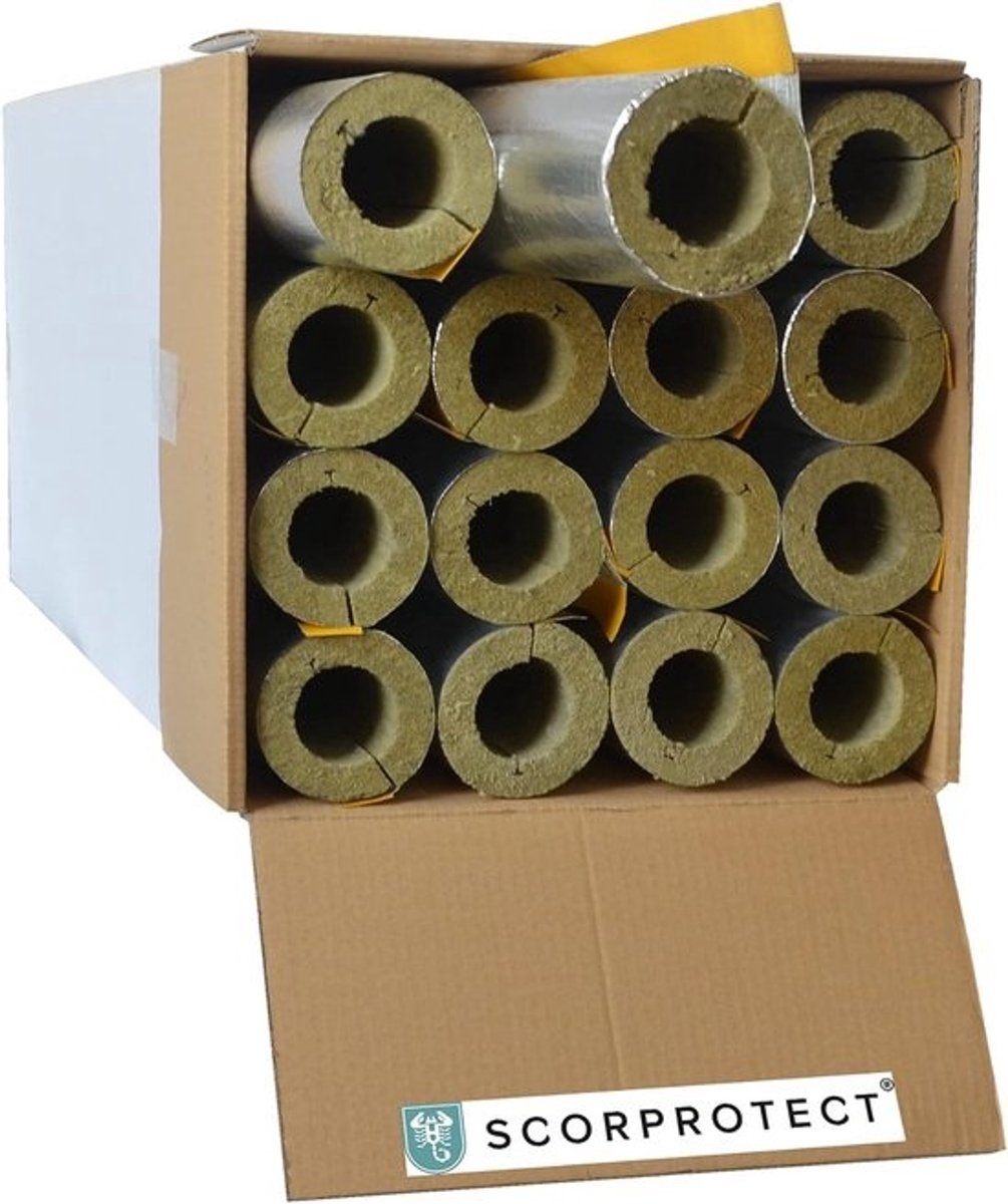 Steenwol Isolatie Buis Schalen met Aluminium Laminering voor Verwarming en Warmwaterleidingen