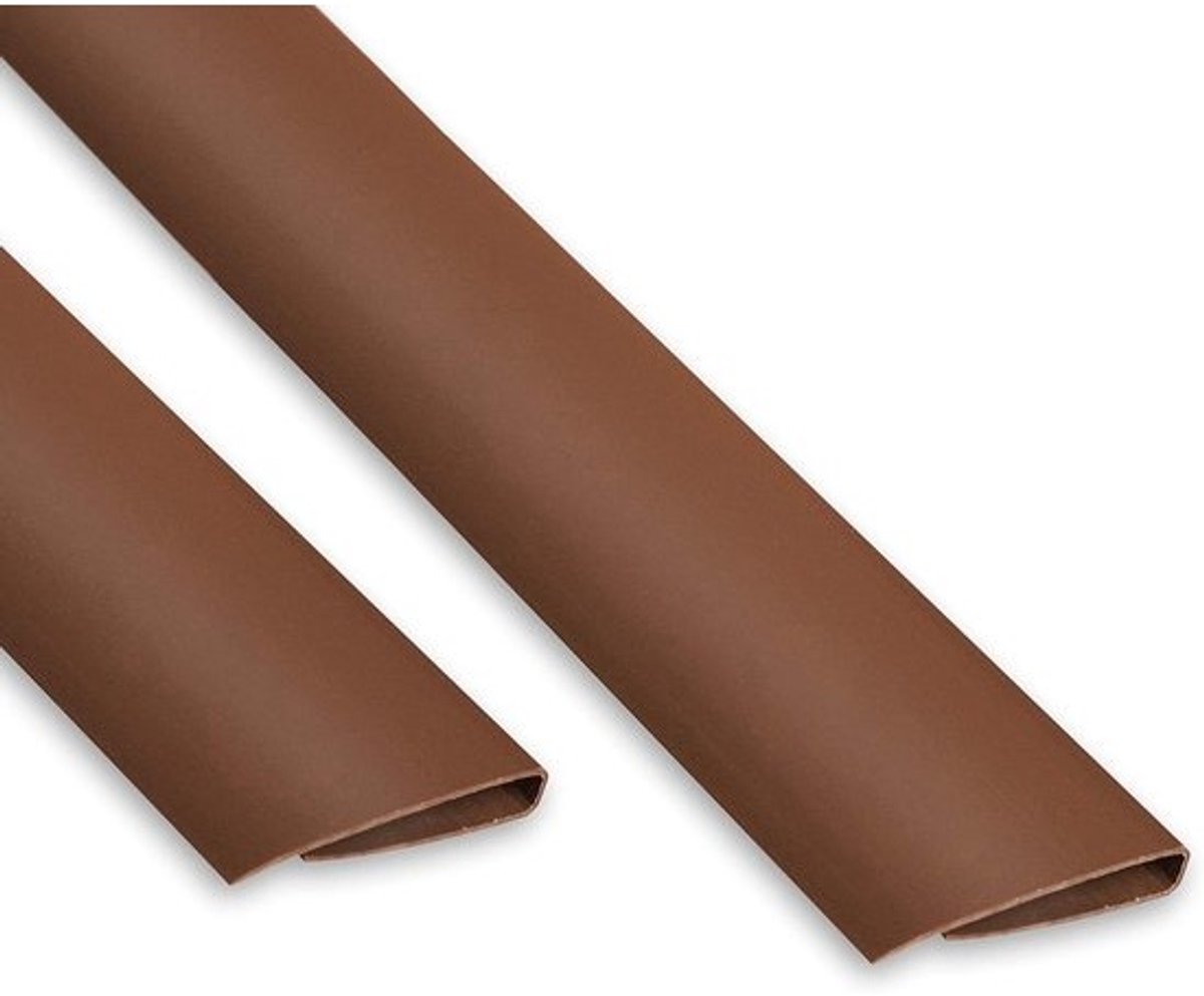 PVC Eindprofielen - Afwerkingsstrip Dekprofiel - Privacy Vergroten - Beschermt Tegen Vuil - 500 cm - Bruin