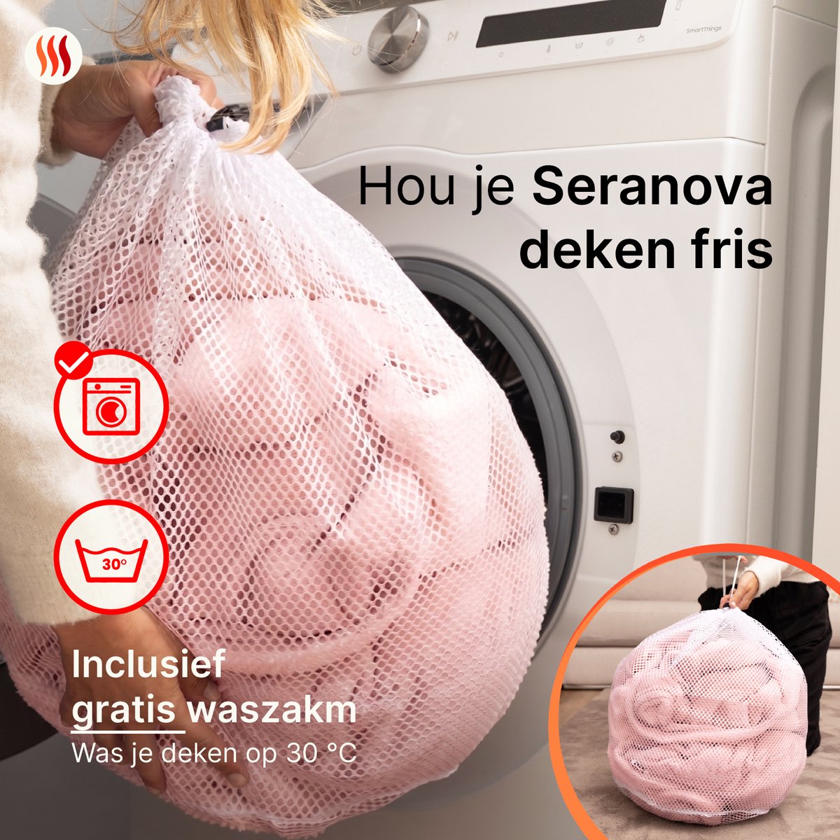 Seranova Elektrische Deken XXL - 180x160 cm - 2 Persoons Bovendeken - Warmtedeken - Dubbelzijdig Fleece Sherpa - Roze – foto 5