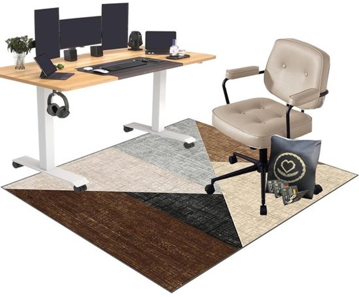 Bureaustoelmat - Vloerbeschermer Stoelmat - Vloer Beschermen - Antislip met TPR - 90 x 120 cm - Kleur-1