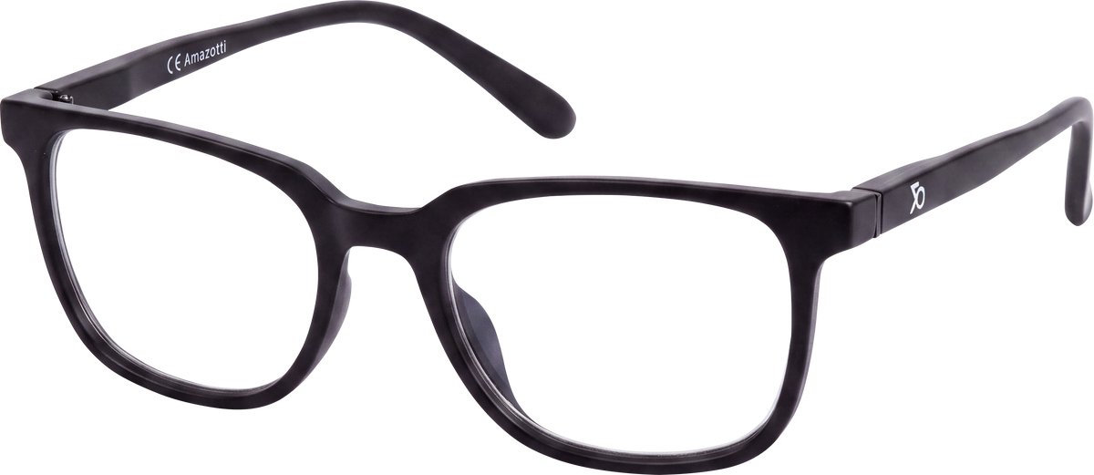 Amazotti Lucca Leesbril +3.00 – Blauwlicht filter & Computerbril - Trendy montuur – Italiaans Design – PC frame – Dames & Heren – Zwart