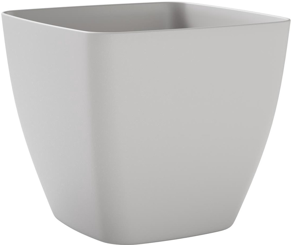 tera Plantenbak Ceylon vierkant Cloud lichtgrijs 30 cm - Kunststof
