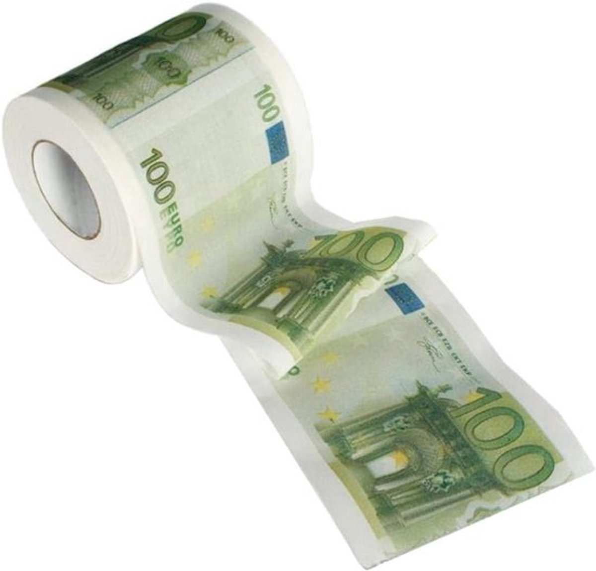 Toiletpapier Rol - Geld Print - Badkamer Gebruik - Zacht Gestructureerd - Diameter 10 cm - Kleurrijk