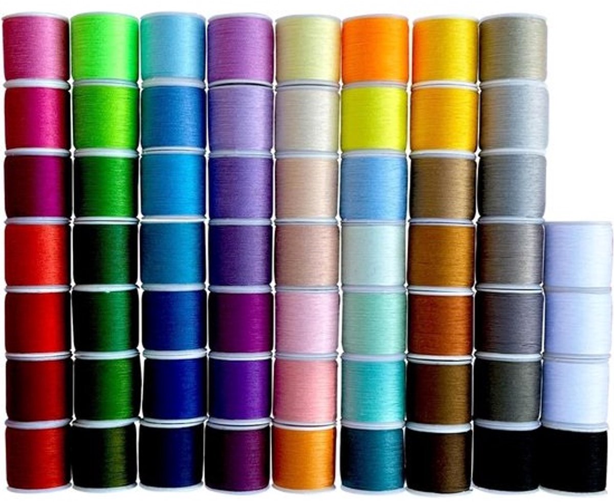 Naaidraad Set - Polyester Garen - Kleding Repareren - 60 Regenboogkleuren - 6000 Yards - Multi-color