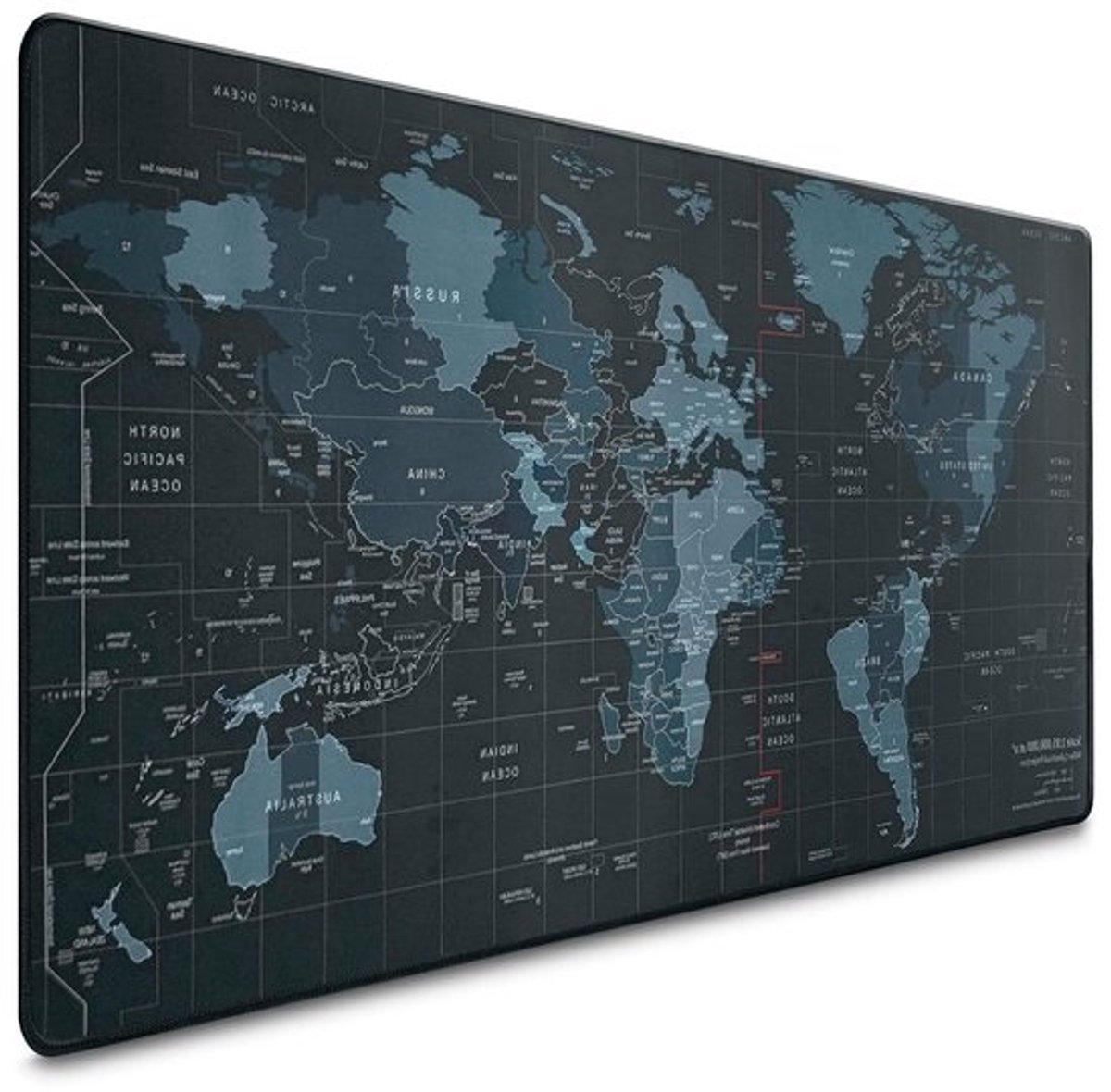 Gaming Bureau Mat - Grote Muismat Bureauonderlegger - Gaming Kantoorwerk - Duurzaam Anti-fray Stiksels - 90x40 cm - Zwart