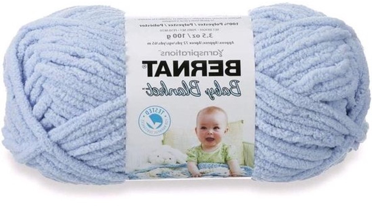 Baby Deken Garen - Chenille Garen - Babykleding Haken - Pluche Zacht - 100 Gram - Baby Blauw