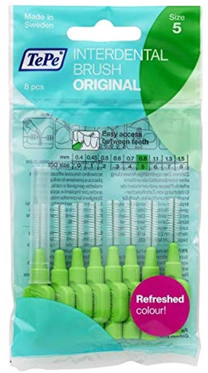 Interdentale borstels 0.8 mm - 8 stuks voor optimale mondhygiëne