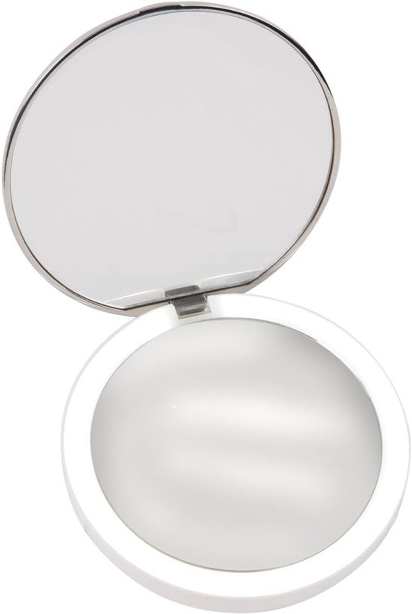 Draagbare Led Spiegel met Powerbank voor Telefoons en 3x Vergroting