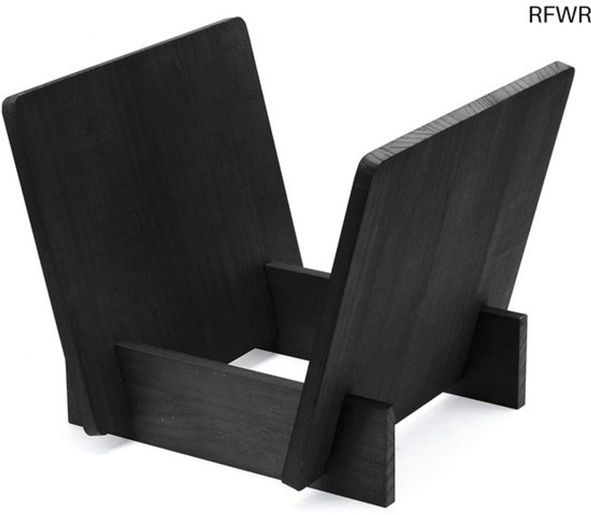RFWR® Opbergdoos voor Vinylplaten - LP-standaard voor Maximaal 40 Platen van Grenenhout - Zwart