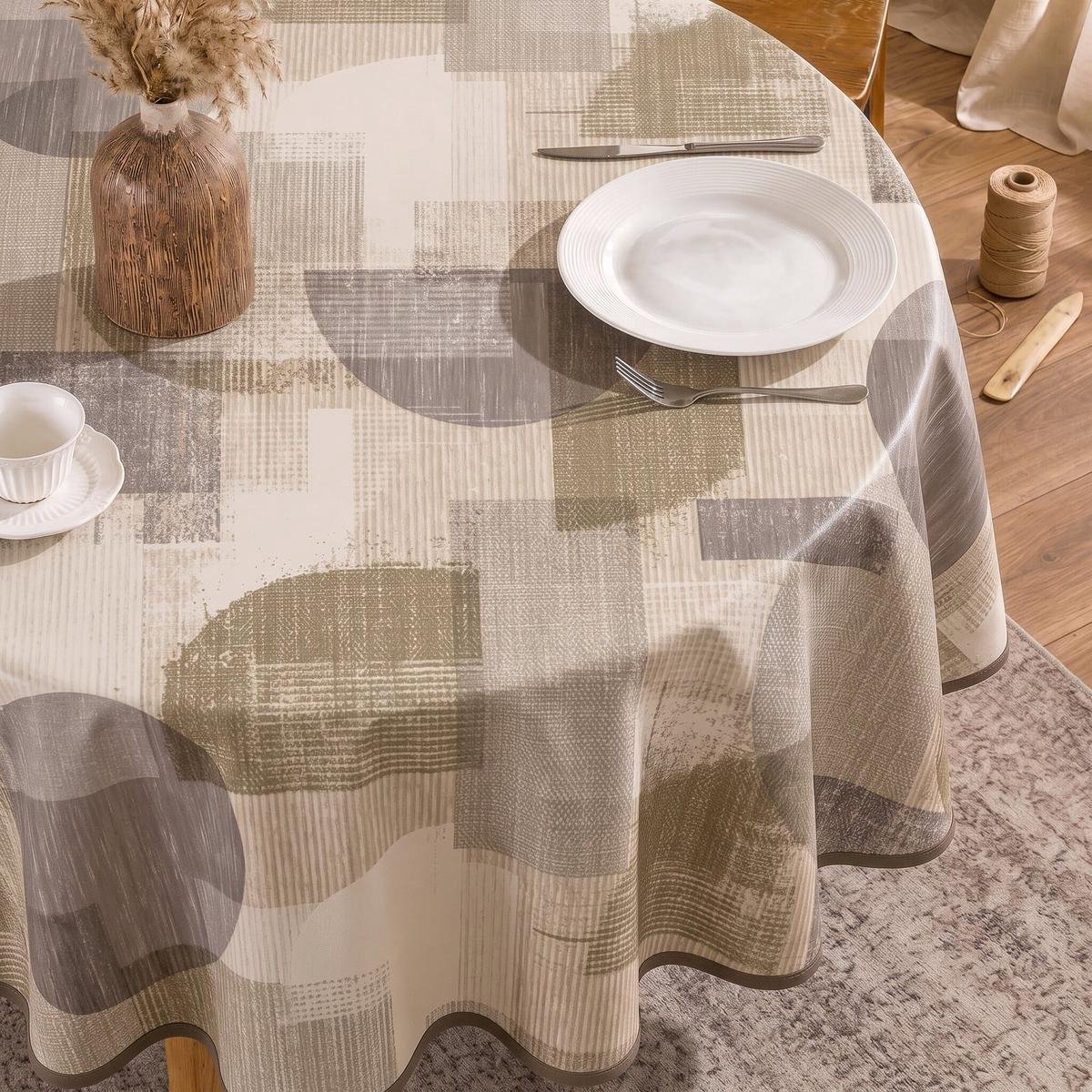 Rond Tafelzeil Gobi Beige - 160cm