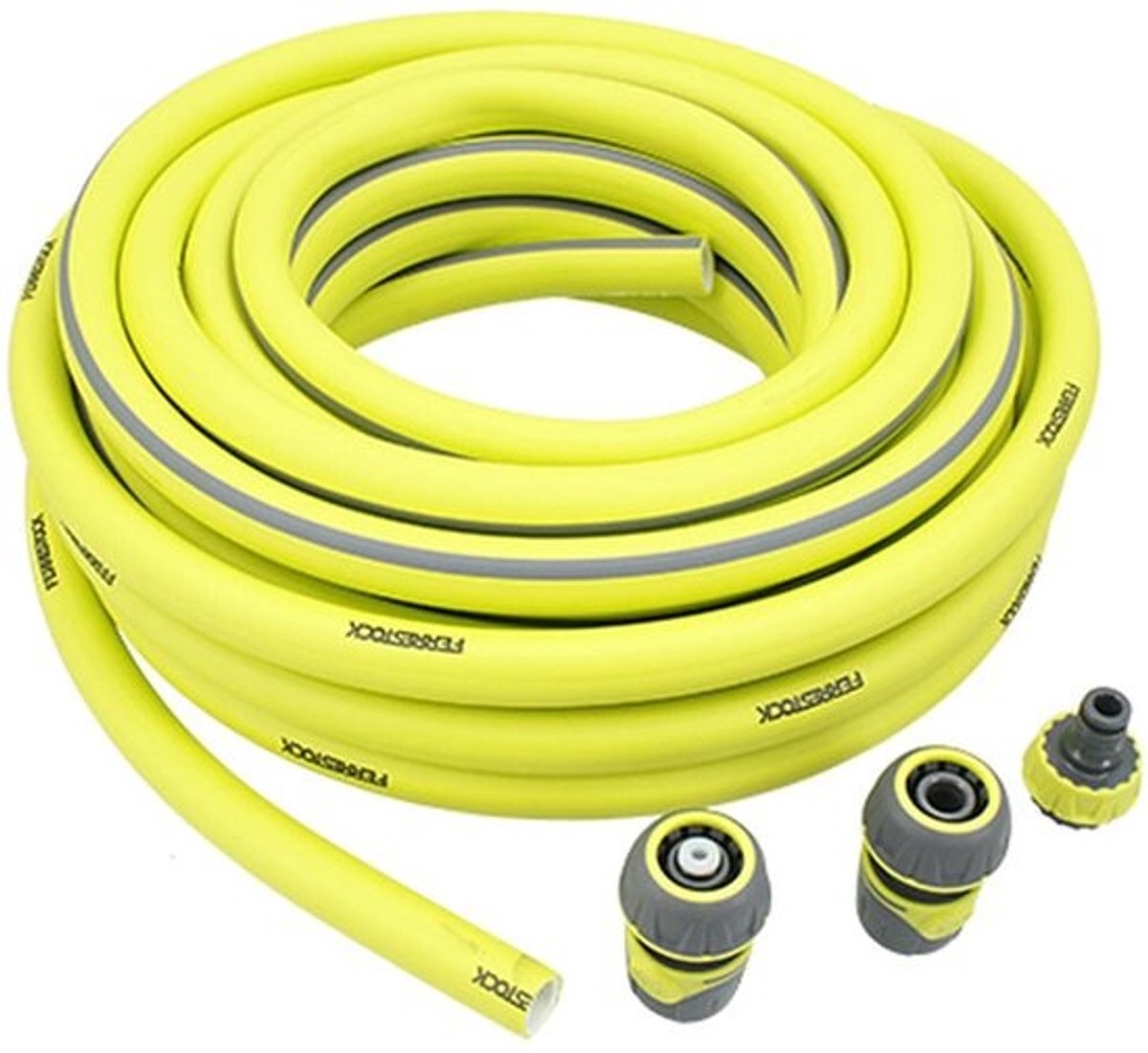 SnelShoppen - Tuinslang 15 meter 5/8 inch dik - Flexibel PVC met Polyesterversterking - Uv-bestendig - Algenbescherming - 3-laags - Inclusief Accessoi