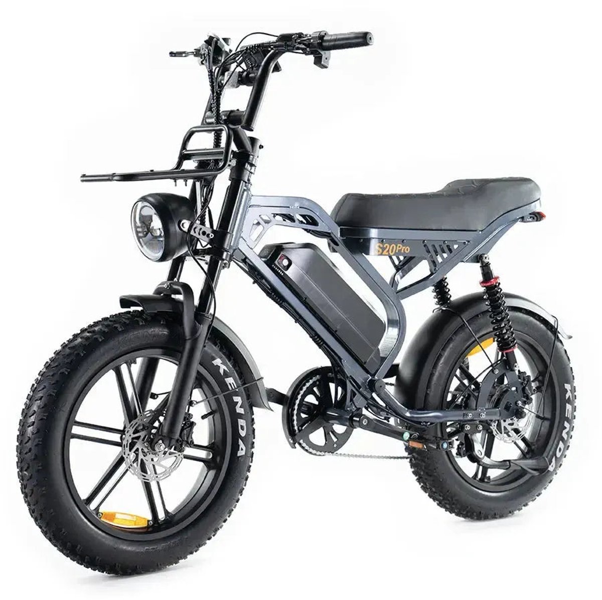 Bol.com Ebikekopen.com Fatbike S20 Pro - Nieuwste Model - Donker Grijs - Special Edition - Hydraulische remmen - 2026/2027 Model... aanbieding