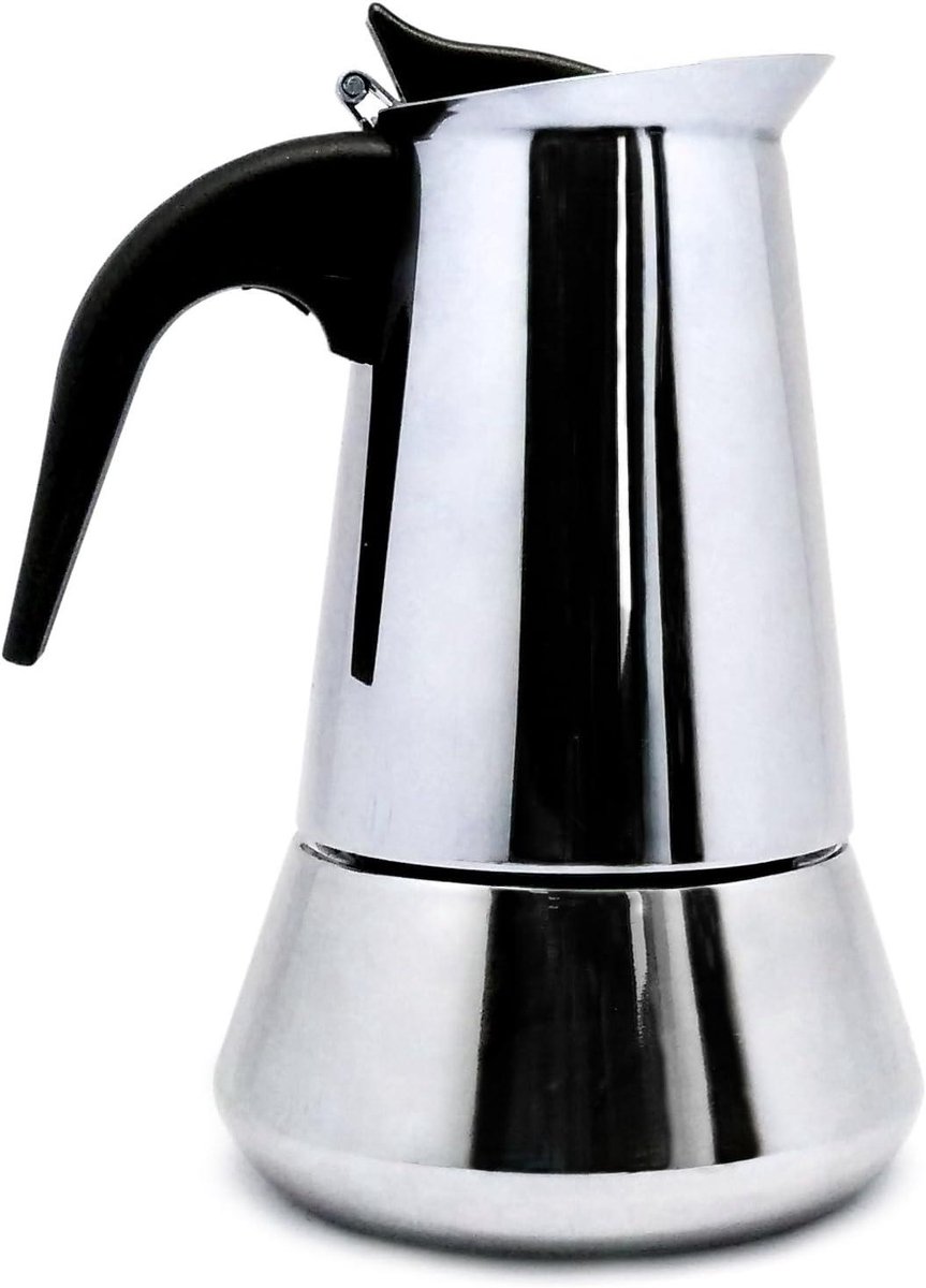 Koffiezetapparaat Fornuis - Espresso Maker - Traditioneel Koffie Zetten - Roestvrij Staal - 4 Kopjes - Zilver
