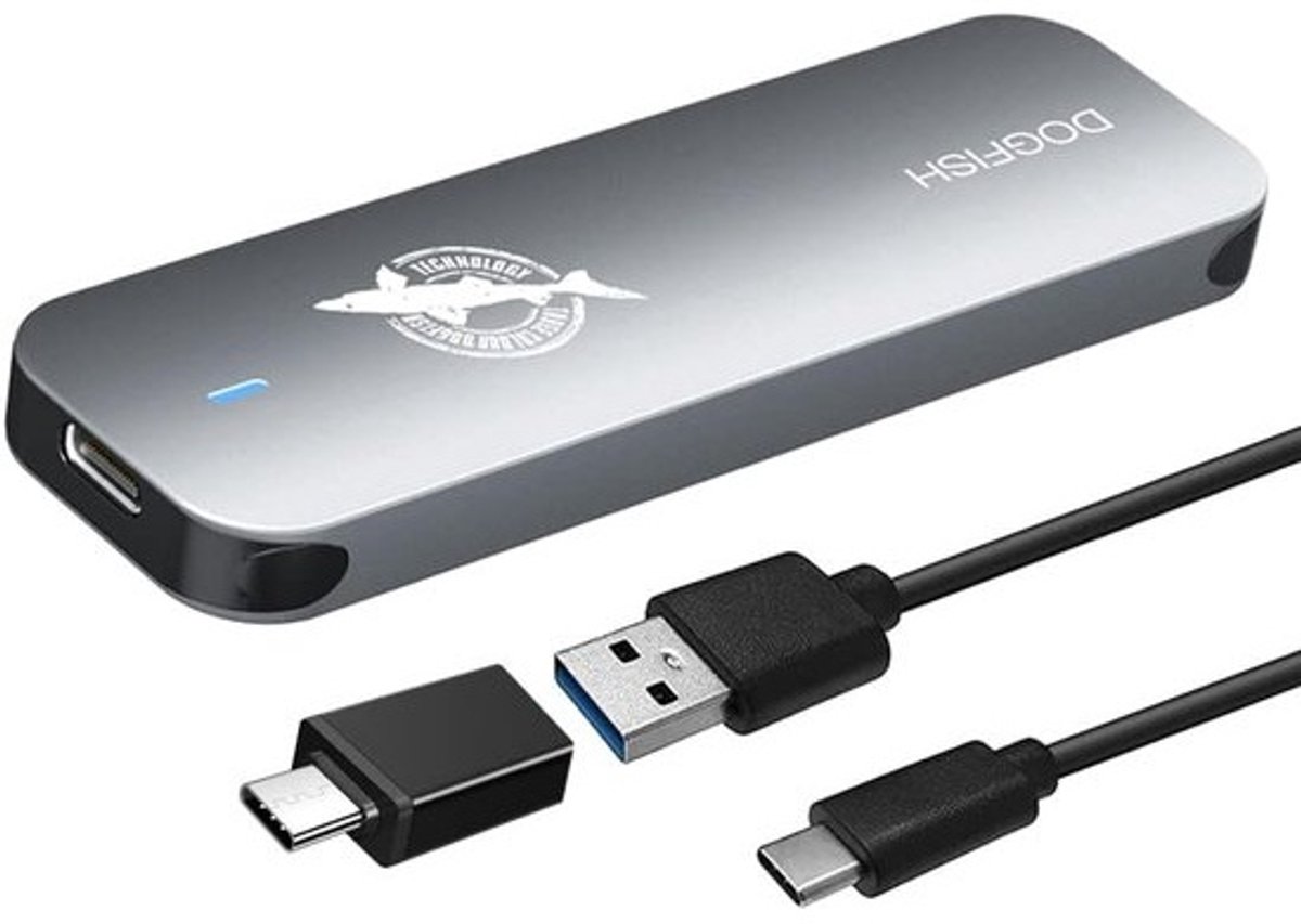 Draagbare Externe SSD 2TB USB-C Supersnel Metaal - Compatibel met Mac, Windows, Android