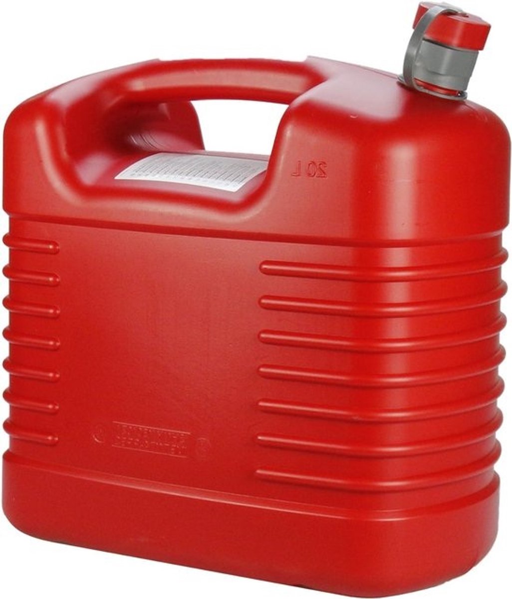 Brandstofjerrycan 20 liter met flexibele uitlaatpijp - voor auto en motorfietsusage