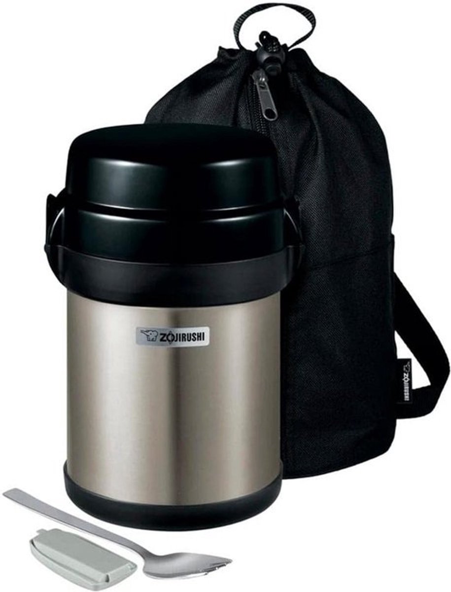 Zojirushi Mr. Bento thermoslunchpot roestvrij staal 45 oz met 4 kommetjes