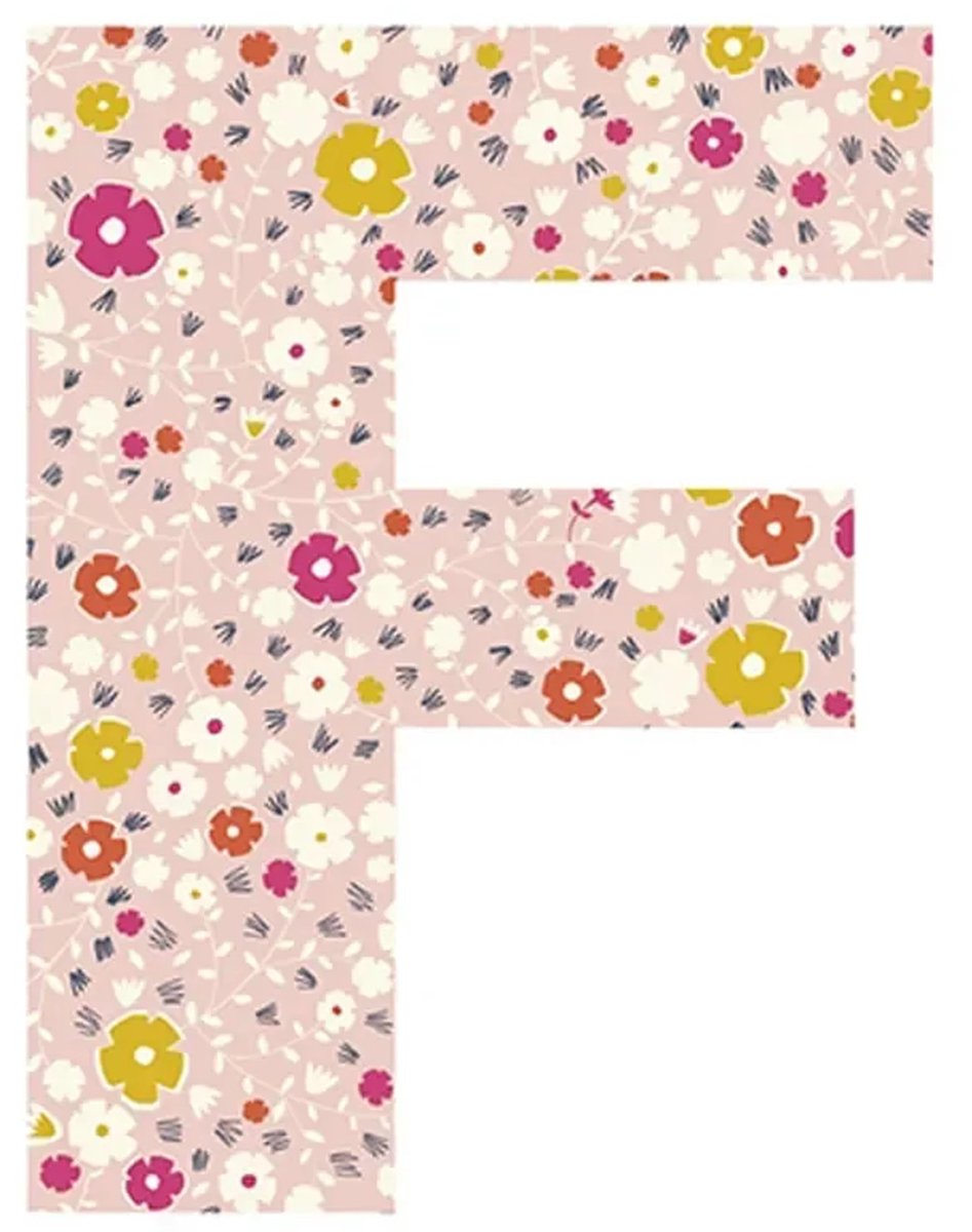 Lilipinso sticker letter gebloemd F