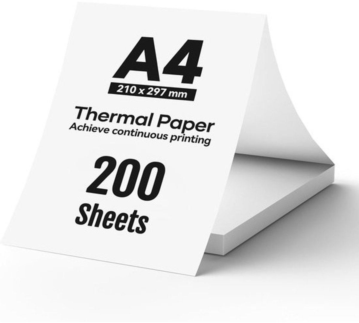 Thermisch Papier - Printpapier Vellen - Documenten Printen - Vaalbestendig Ontwerp - 200 Vellen A4 - Wit
