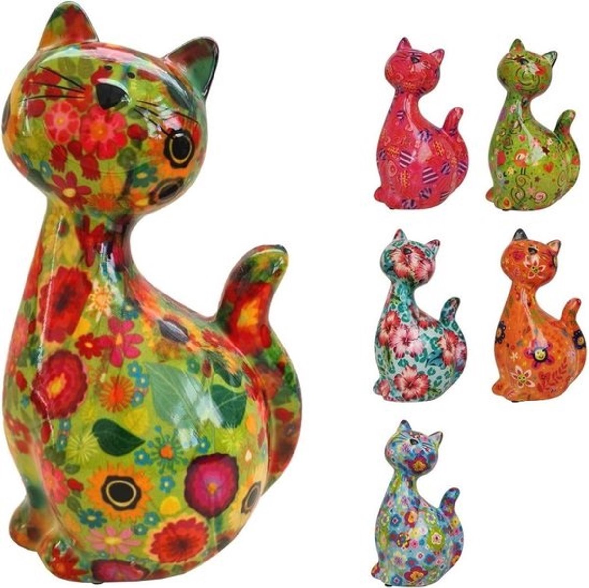 Keramische Spaarpot Kat - Pomme Pidou Stijl - Diverse Kleuren & Designs