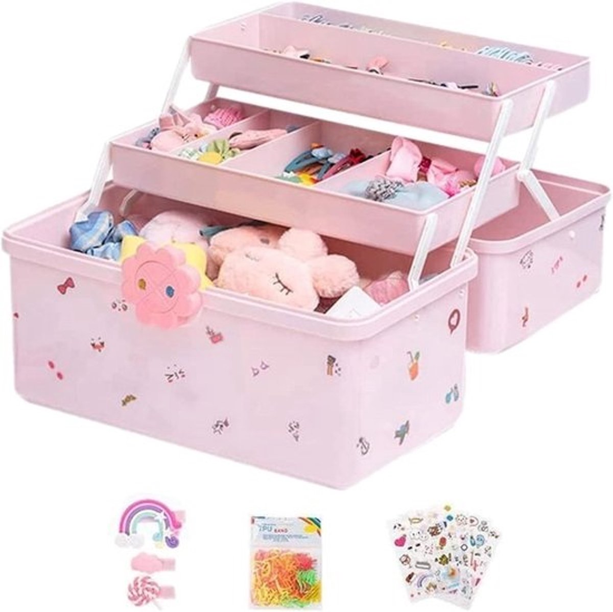 Opbergdoos Accessoires voor Meisjeshaar - Clips, Scrunchies en Sieraden Organizer