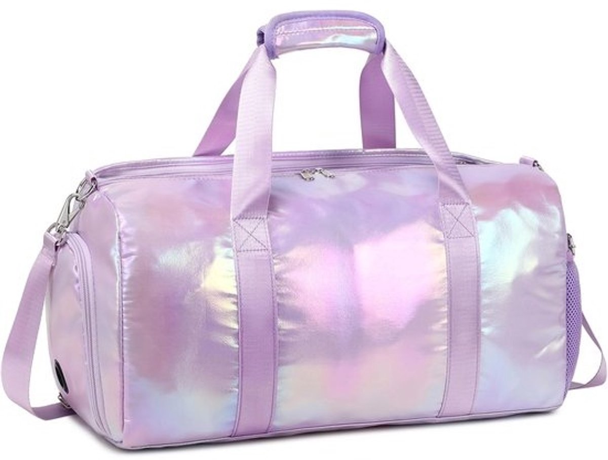Sporttas voor Meisjes en Dames – 25 Liter Waterbestendige Polyester Tas voor Sport, Dans, Ballet en Reizen met Schoenenvak en Natte Zak