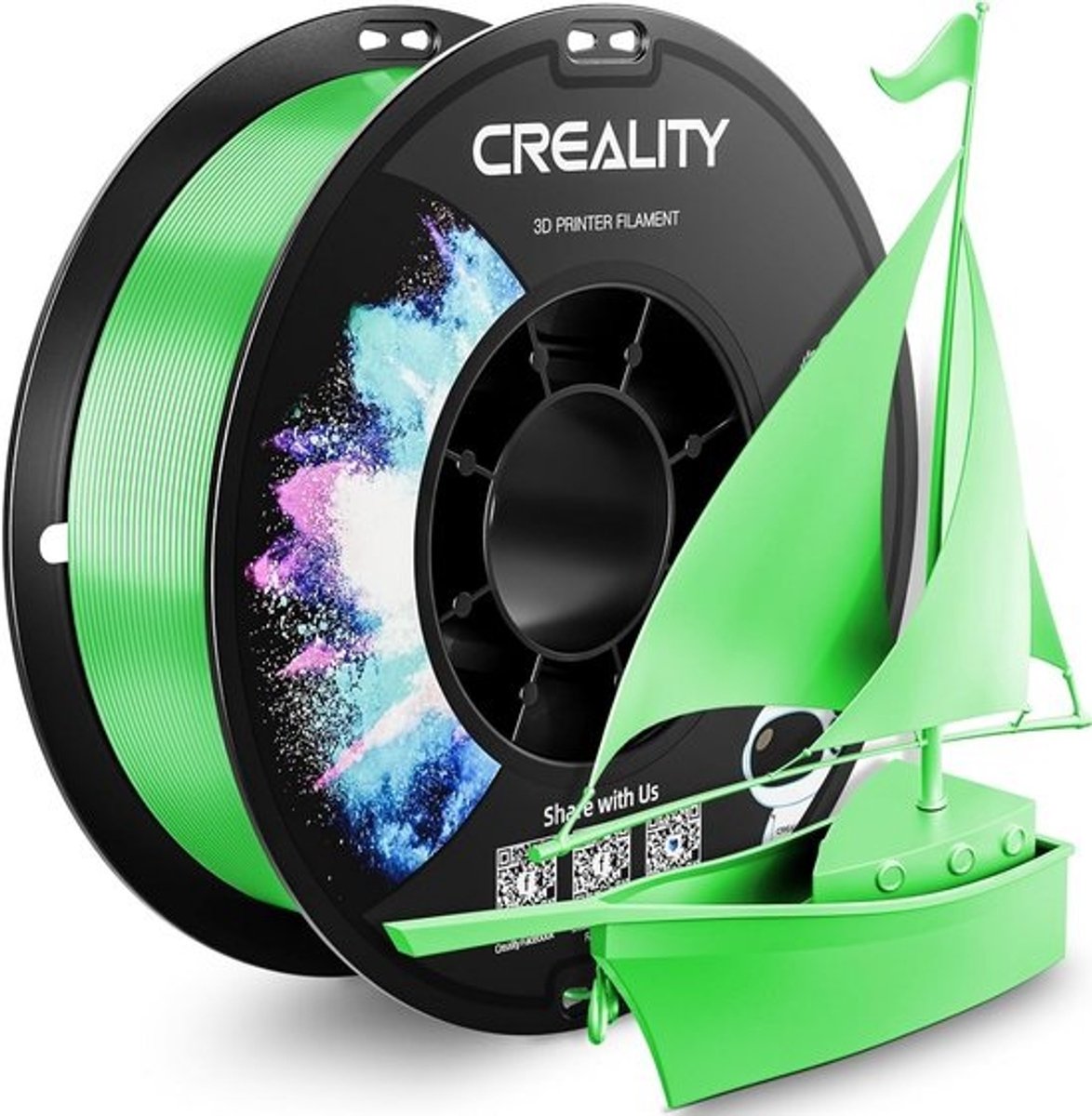 PETG Filament 1.75mm voor 3D Printers, 1KG Spoel, Hoge Precisie
