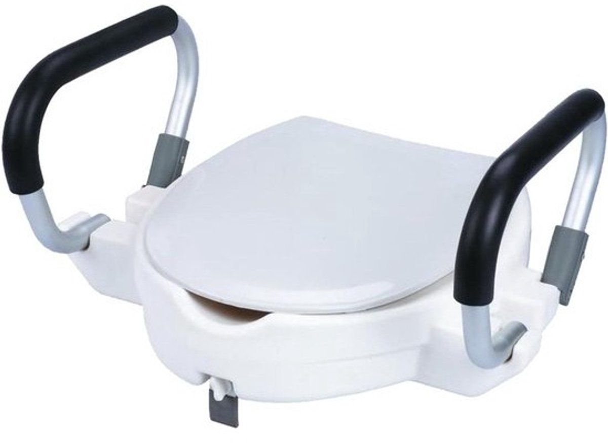 Toiletverhoger met armleuningen - ouderen en gehandicapten - verhoogd toilet - badkamer hulp Toiletverhoger
