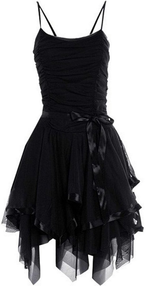 Elegante zwarte cocktailjurk voor dames en meisjes, perfect voor feesten