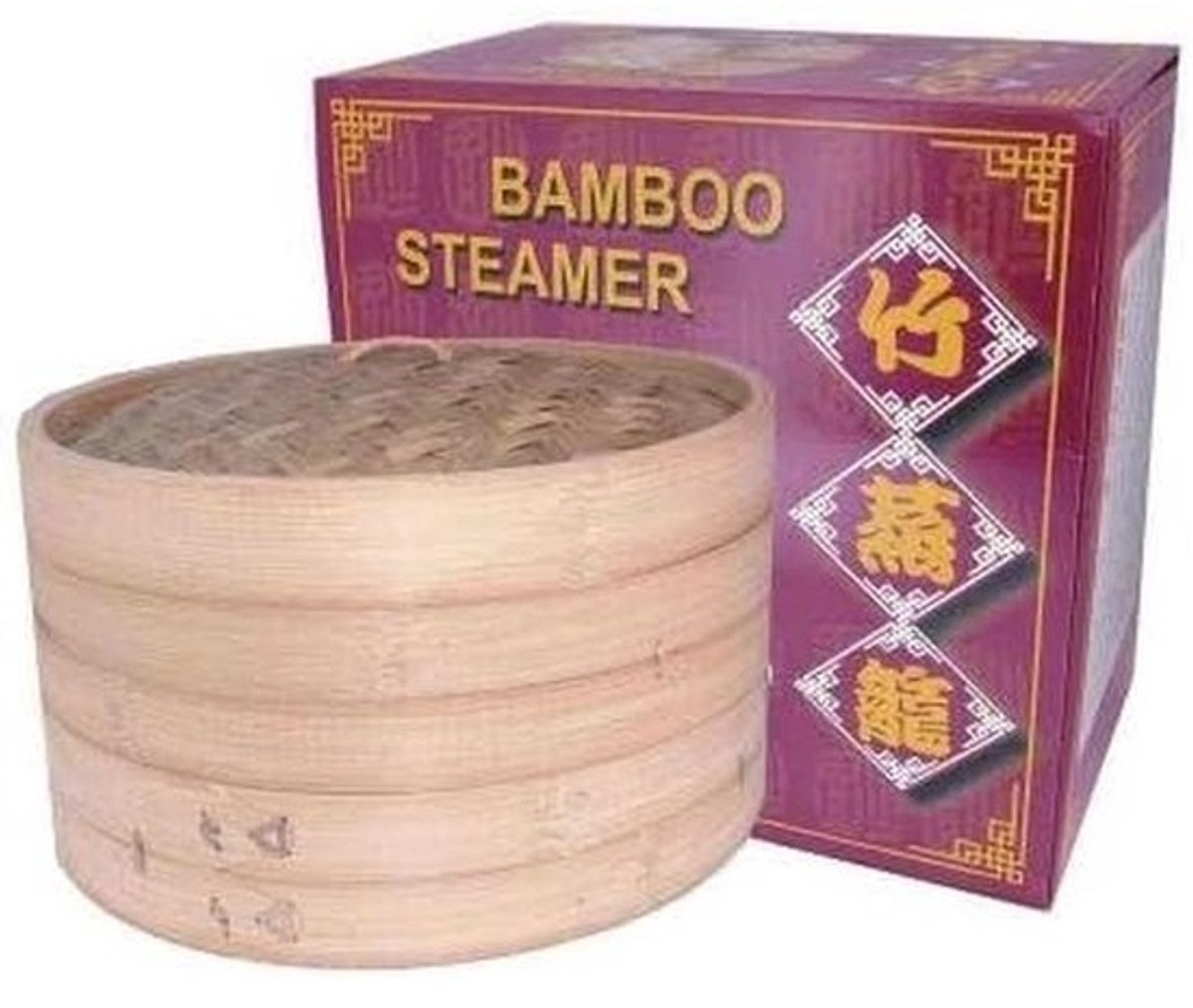 3-Delige Bamboe Stoommand Set - 30,5 cm - Stoompan voor Gezond Koken