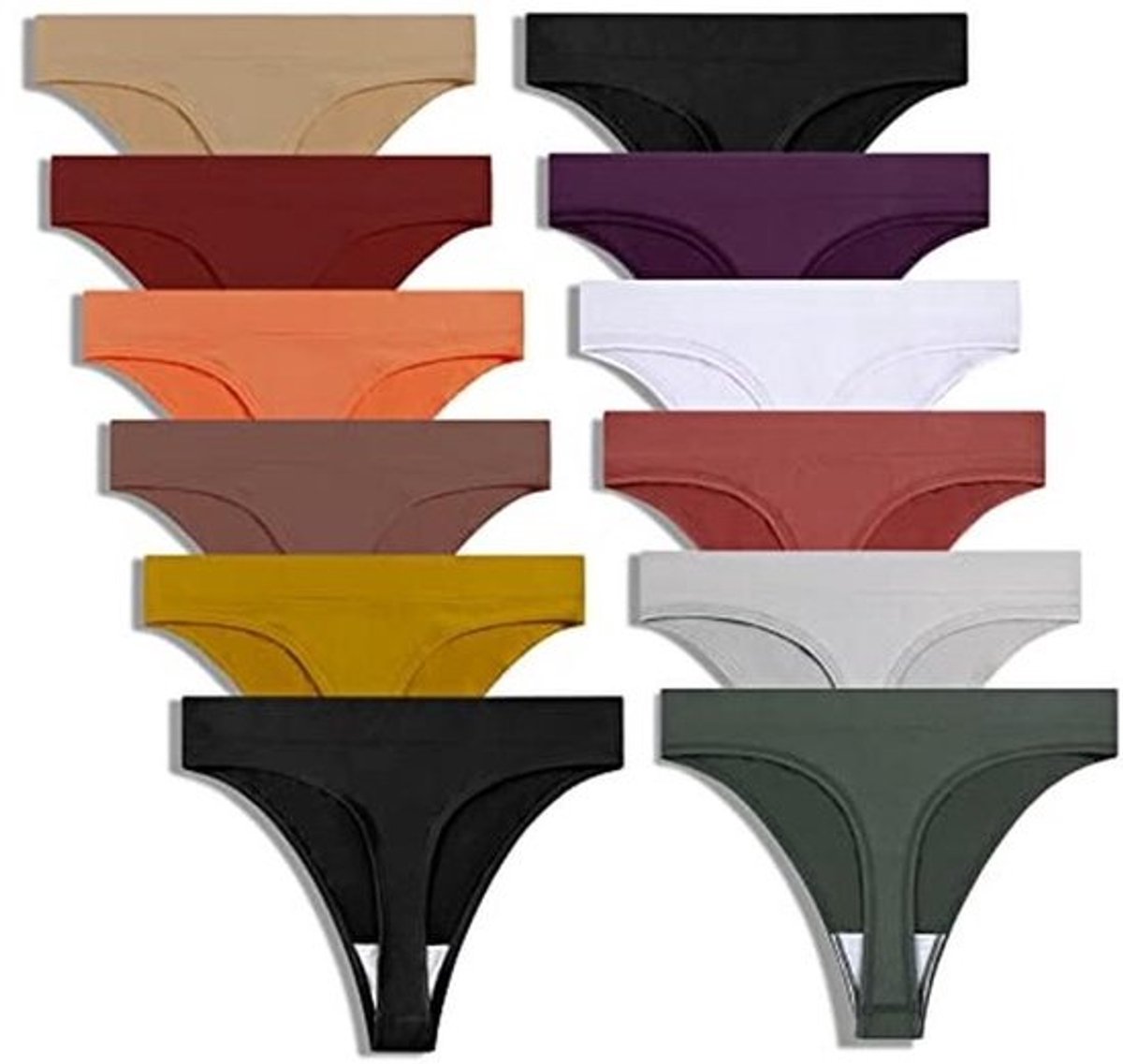 Seamless High Waisted Thongs voor Dames - Comfortabele Ondergoed Multipack