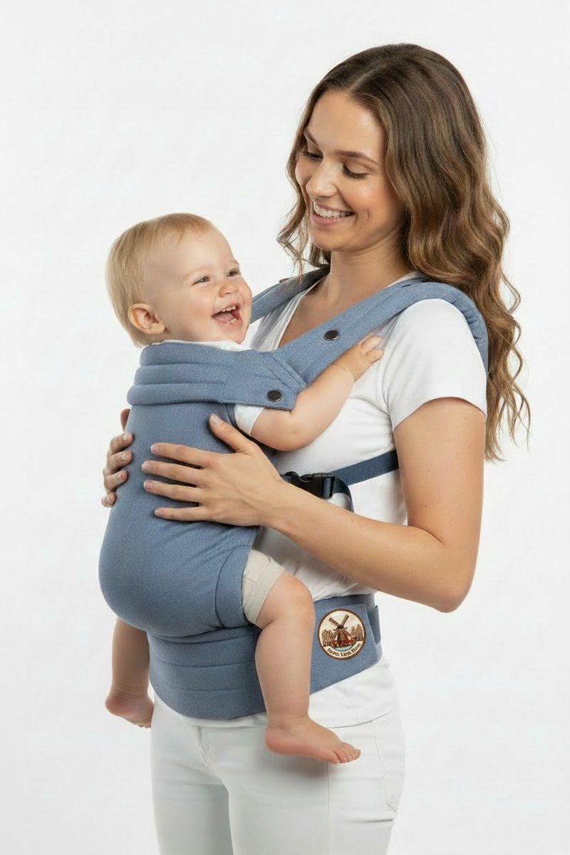 Dutch Little Ones - Dutch Comfort Carrier - Ergonomische Draagzak Baby - Verstelbaar - Comfortabel - Blauw - Baby Carrier