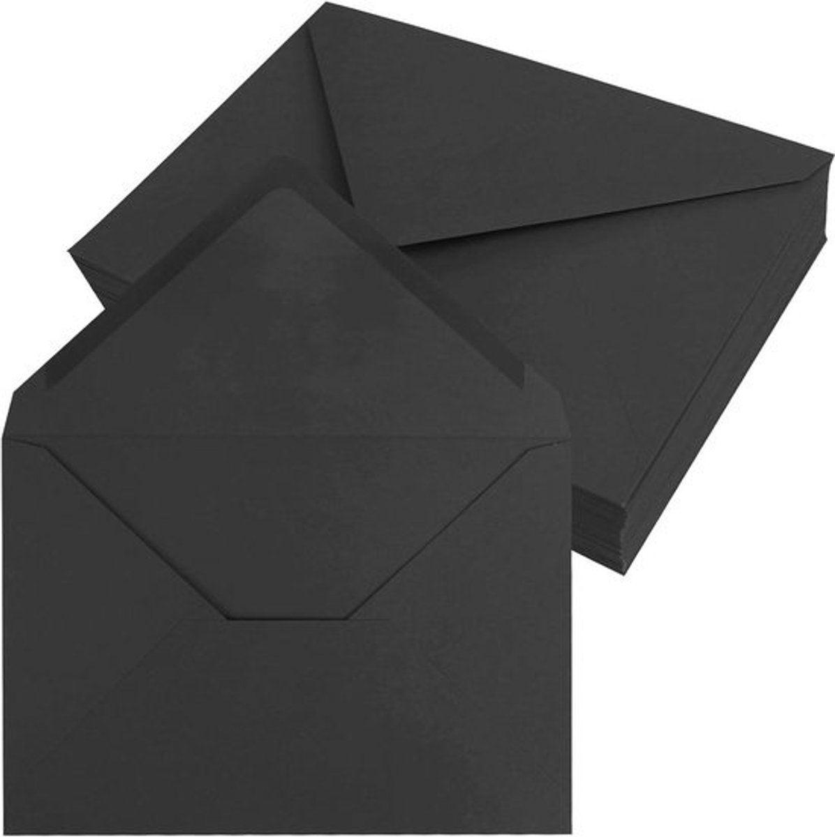 Enveloppen Zwart - Wenskaarten Envelop A6 - Kaarten Versturen - Zelfklevende Natte Lijm - 108x159 mm - Zwart