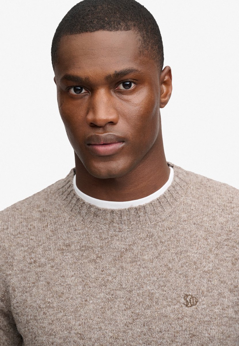Superdry - Geborstelde Kabel Mouw Trui - Heren - Sweaters