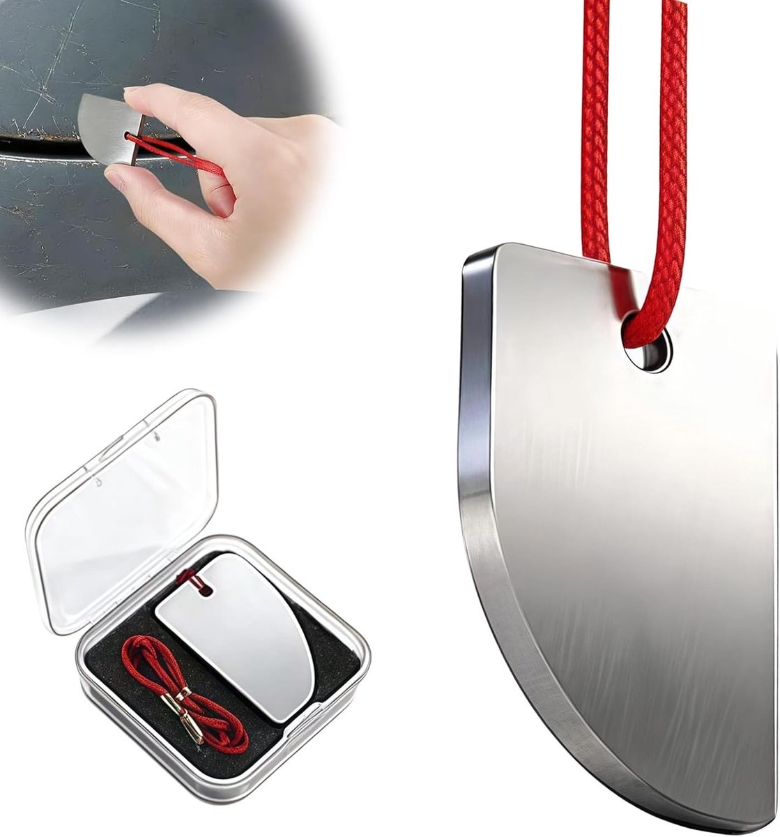 Tungsten Carbide Lakschraper voor het Verwijderen van Vlekken en Druppels, Professionele Carrosserie Reparatieset met Precisieblad en Ergonomische Handgreep