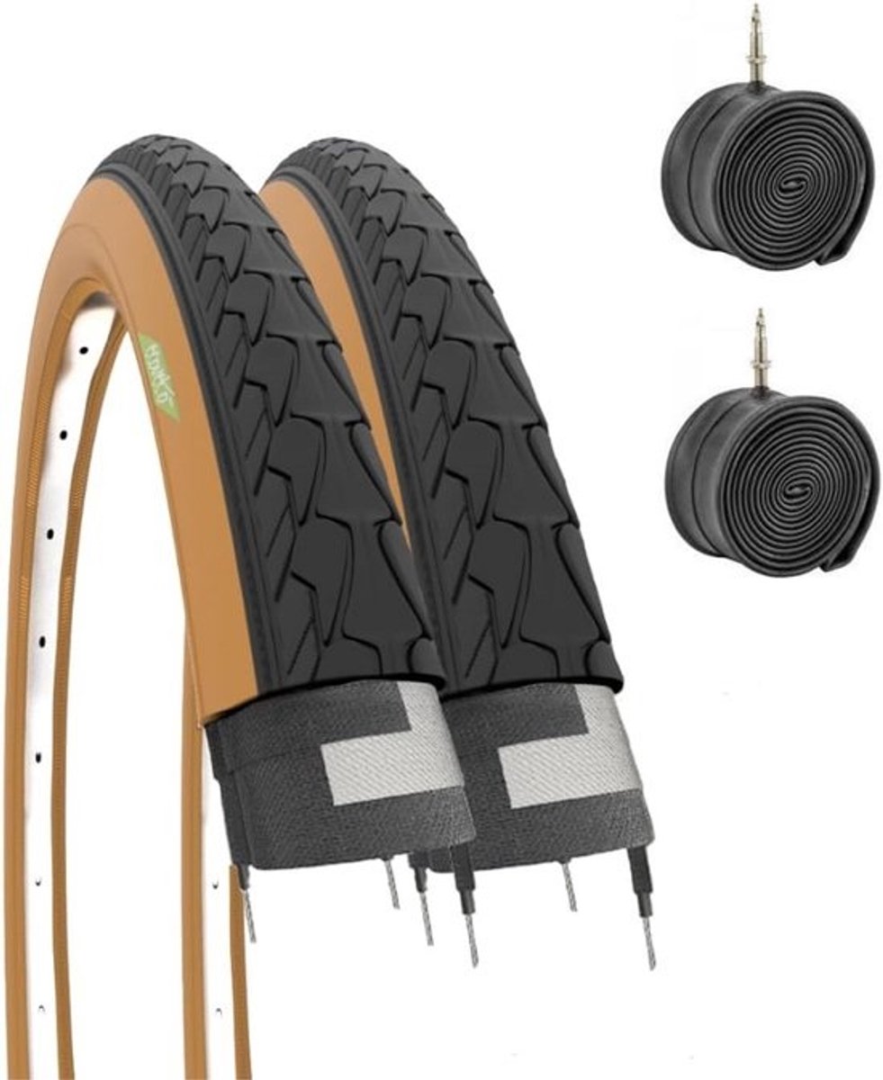 2 Fietsbanden 700x35C met Binnenbanden Zwart - Stadsfiets en Hybride Fiets