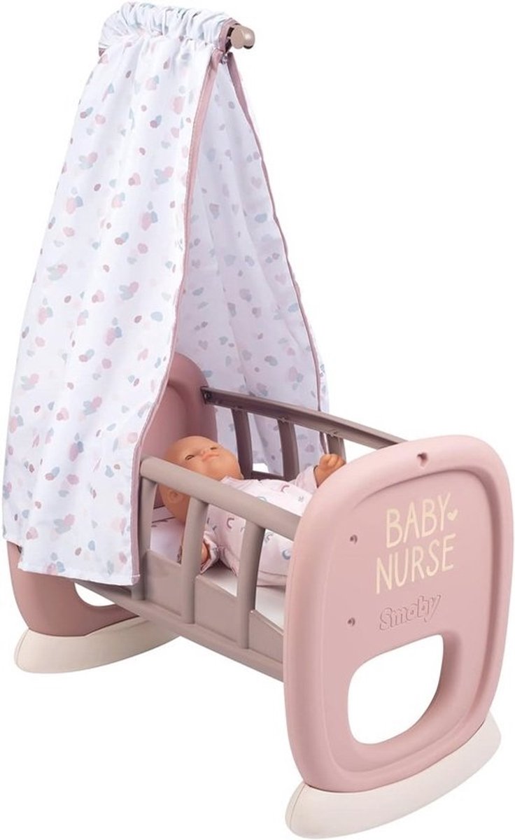 Baby Nurse Crib met Luifel tot 42 cm voor Poppen